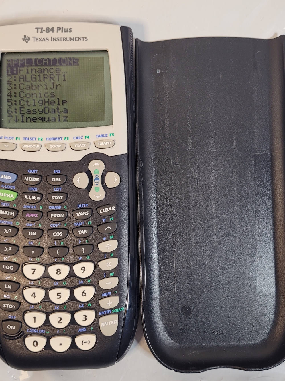 Texas Instruments TI-84 Plus Graphing Calculator With Cover Works Great! (X)